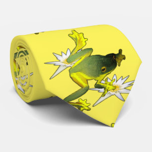 Frösche und Lotus-Blume, Nackenfrösche Krawatte