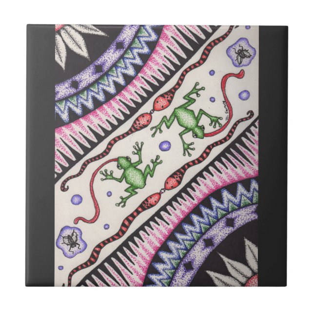 Frösche und Schlangen Fliese (Vorderseite)