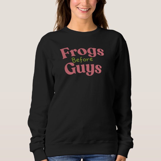 Frösche vor Jungs-Valentinstag  Sweatshirt (Vorderseite)