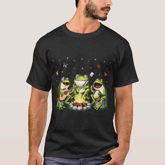 Frösche Wald Camping T-Shirt (Vorderseite)