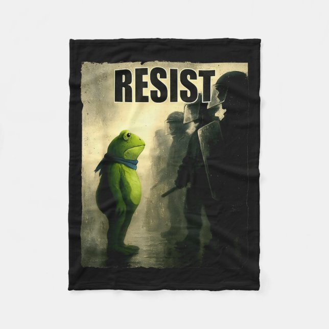 Frösche widerstehen Portland-Frosch-Protest Vintag Fleecedecke (Vorderseite)
