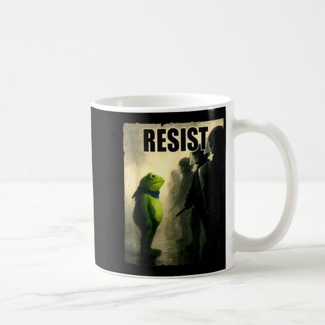 Frösche widerstehen Portland Frosch Protest Vintag Kaffeetasse (Rechts)