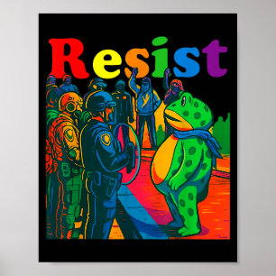 Frösche widerstehen Portland-Frosch-Protest Vintag Poster