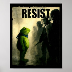 Frösche widerstehen Portland Frosch Protest Vintag Poster