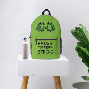 Frösche zusammen stark Portland Frosch Protest Bedruckter Rucksack