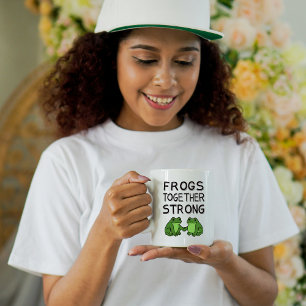 Frösche zusammen stark Portland Frosch Protest Kaffeetasse