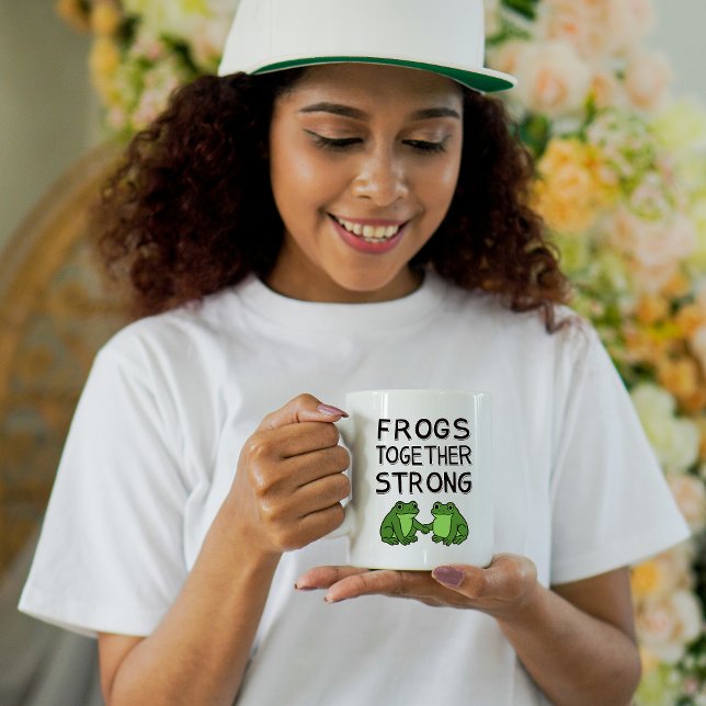 Frösche zusammen stark Portland Frosch Protest Kaffeetasse (Von Creator hochgeladen)