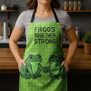 Frösche Zusammen Stark Portland Frosch Protest Schürze