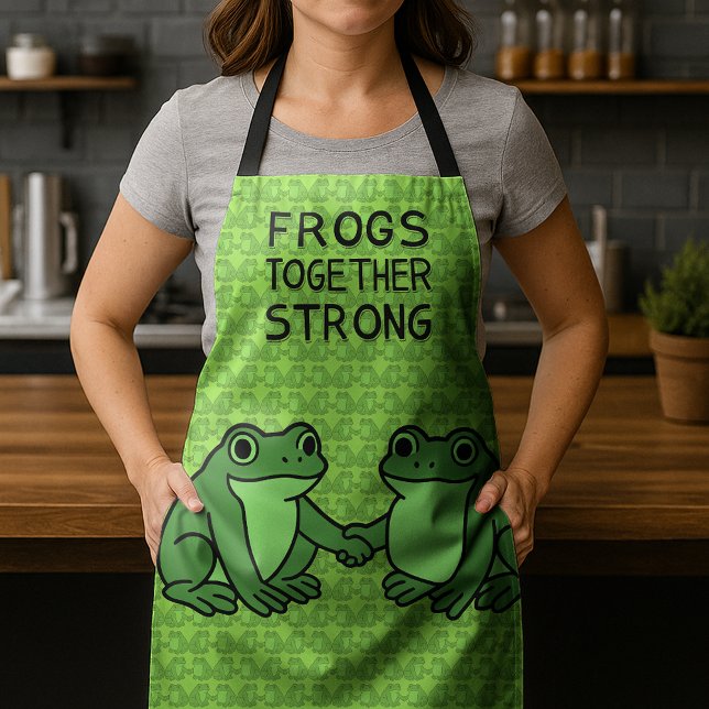 Frösche Zusammen Stark Portland Frosch Protest Schürze (Von Creator hochgeladen)