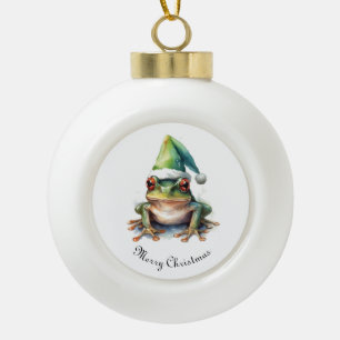 Froscher Weihnachtsfrosch, Brauch Keramik Kugel-Ornament