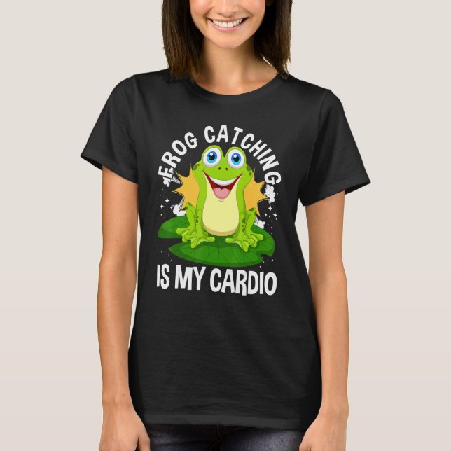 Froschfänger Froschfang ist mein Cardio Frosch H T-Shirt (Vorderseite)