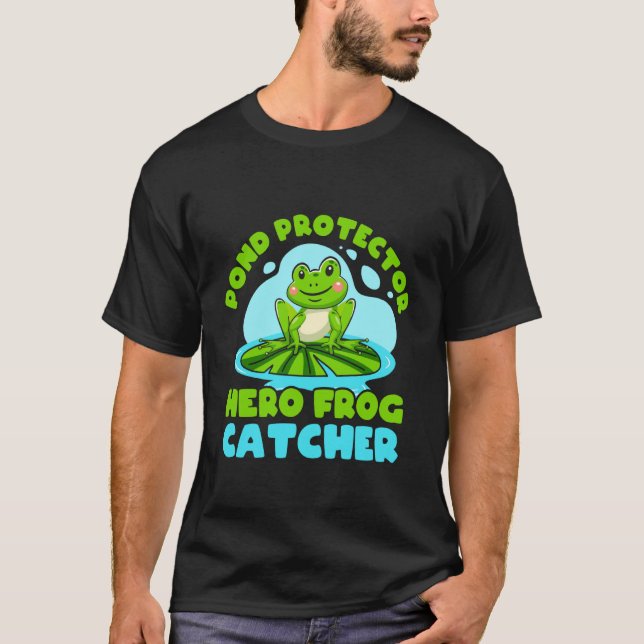 Froschfänger Teichschützer Frosch T-Shirt (Vorderseite)
