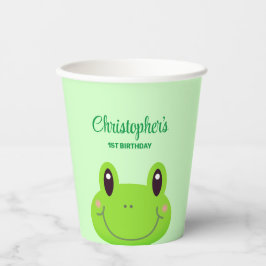 Froschfest Geburtstagsparty Grünes Thema Teller Pappbecher