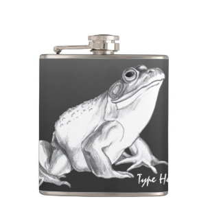 Froschflasche Personalisierter Bull Frog Art Drink Flachmann