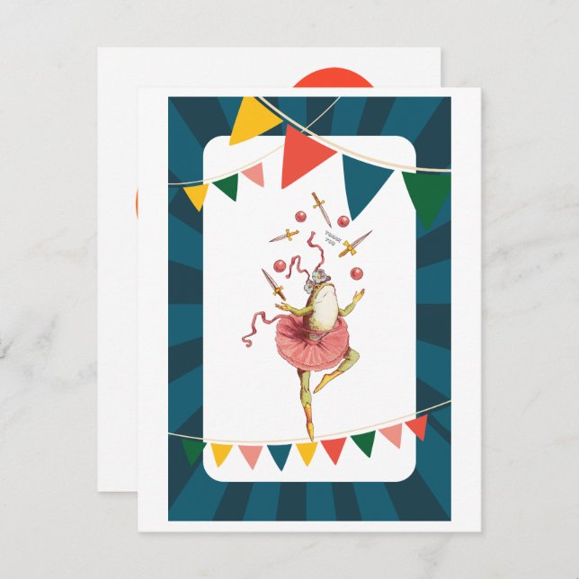 Froschfrosch Mitteilungskarte (Vorne/Hinten)