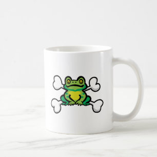Froschfrosch Schädel und Kreuzknochen Kaffeetasse