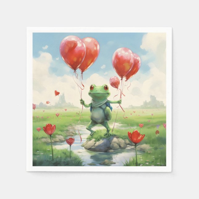 Froschfrosch Serviette (Vorderseite)