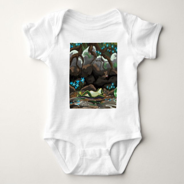 Froschfrosch-Tasse Baby Strampler (Vorderseite)