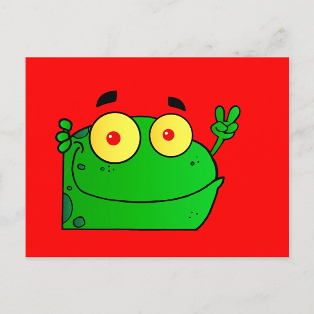 Froschfrösche Amphibien Niedlicher Cartoon Tier Postkarte (Vorderseite)