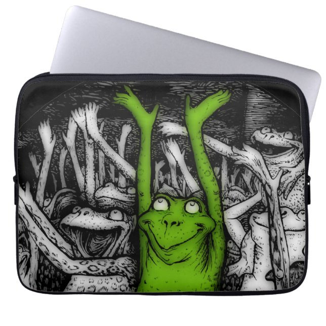 Froschfrosche Laptopschutzhülle (Vorderseite)