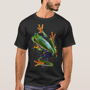 Froschfrösche mit Mit Augen Roter Baum Froschfräse T-Shirt