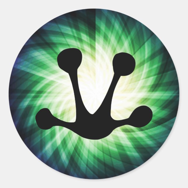 Froschfussdruck Runder Aufkleber (Vorderseite)