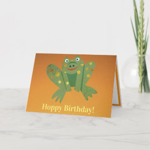 Froschgeburtstagskarte mit Hopfen Karte