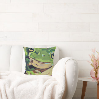Froschgemälde - Geschenk für Froschliebhaber Kissen