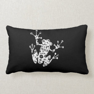 Froschgeschenk I Liebe Frosch weiß Lendenkissen