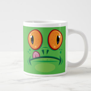Froschgesicht mit Zunge-Cartoon Jumbo-Tasse