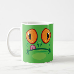 Froschgesicht mit Zungen-Cartoon Kaffeetasse