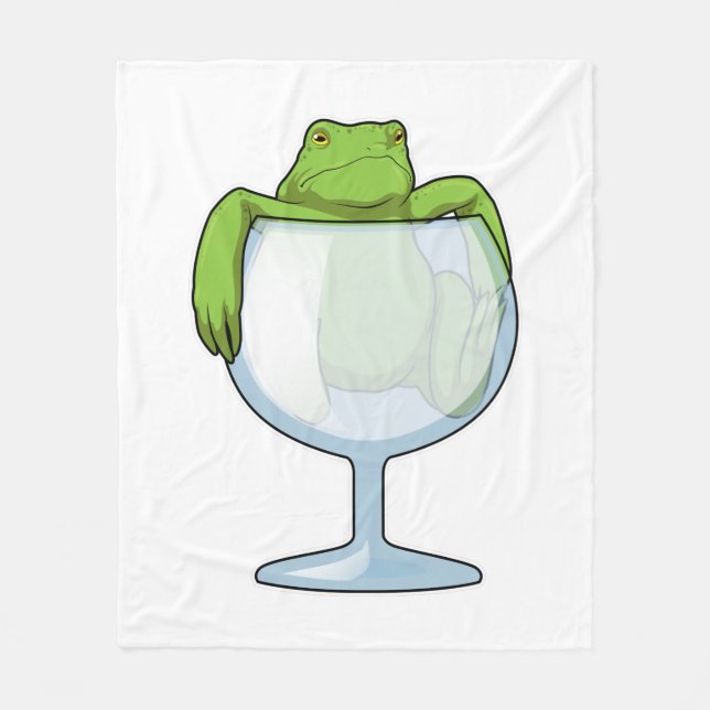 Froschglas Fleecedecke (Vorderseite)