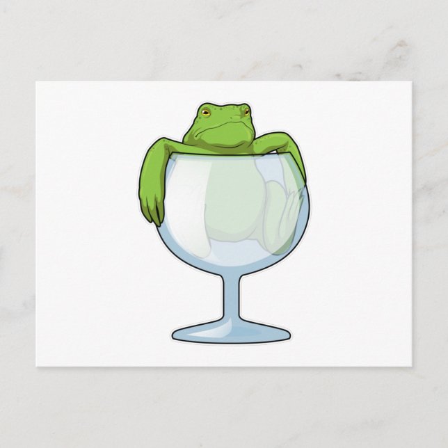 Froschglas Postkarte (Vorderseite)