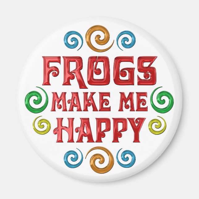 Froschglücklichkeit Magnet (Vorne)