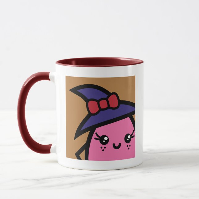 Froschhexe - Halloween | Name hinzufügen Tasse (Links)