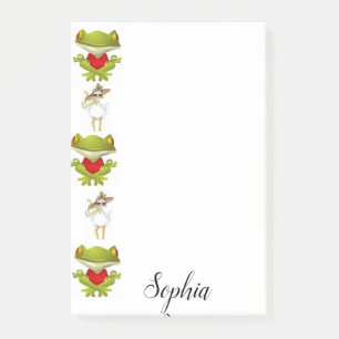 Froschhühner-Erdbeere Post-it Klebezettel