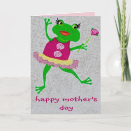 Froschkarte zum Muttertag. Mama sein! Karte