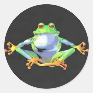 Froschkleber vermitteln runder aufkleber