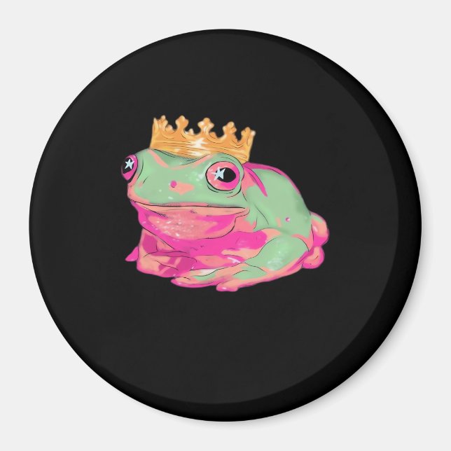 Froschkönig Funky Meme Klassischer Stil Magnet (Vorne)