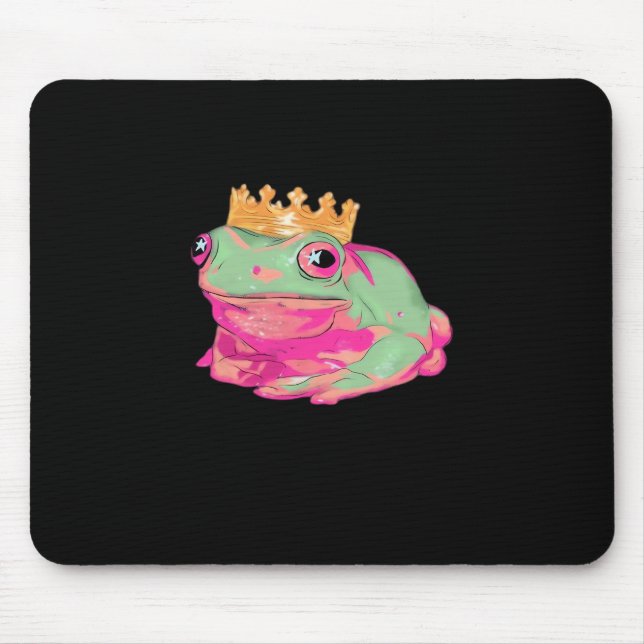Froschkönig Funky Meme Klassischer Stil Mousepad (Vorne)