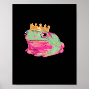 Froschkönig Funky Meme Klassischer Stil Poster