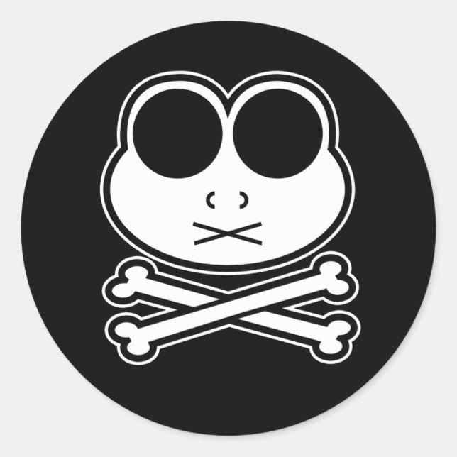 Froschkreuz Runder Aufkleber (Vorderseite)