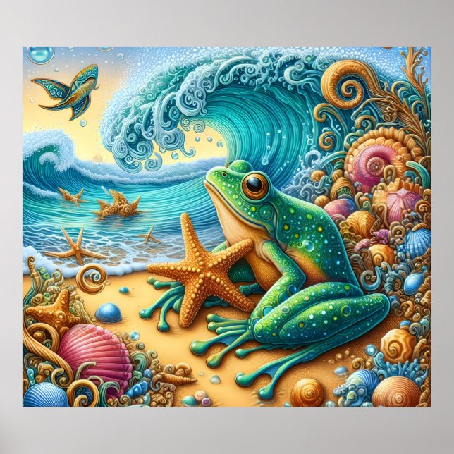 Froschkunstposter Poster (Vorne)