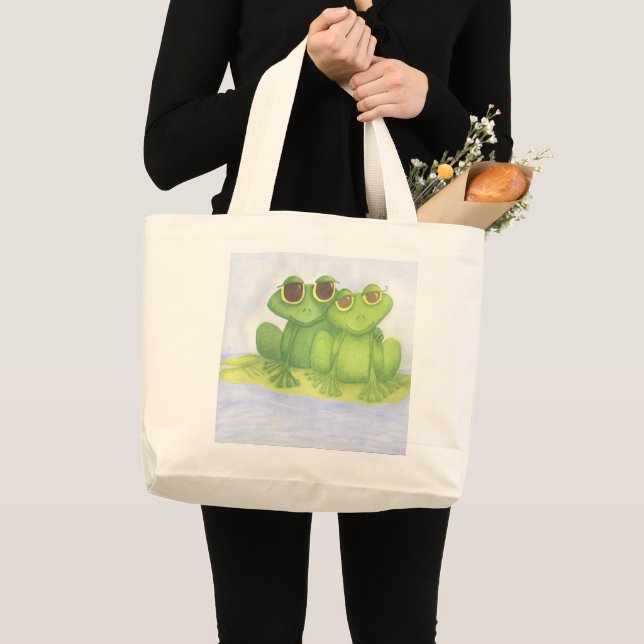 Froschliebhaber Jumbo Stoffbeutel (Vorderseite (Produkt))