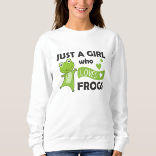 Froschliebhaber süße Tiere für Mädchen rosa Sweatshirt