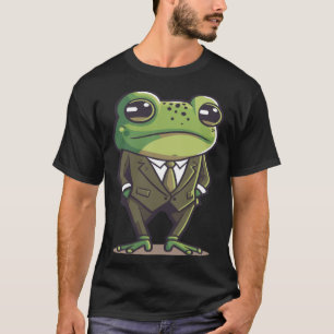 Froschmann, Frosch, Frosch im Anzug, ernsthafter F T-Shirt