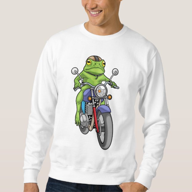 Froschmotorrad Sweatshirt (Vorderseite)