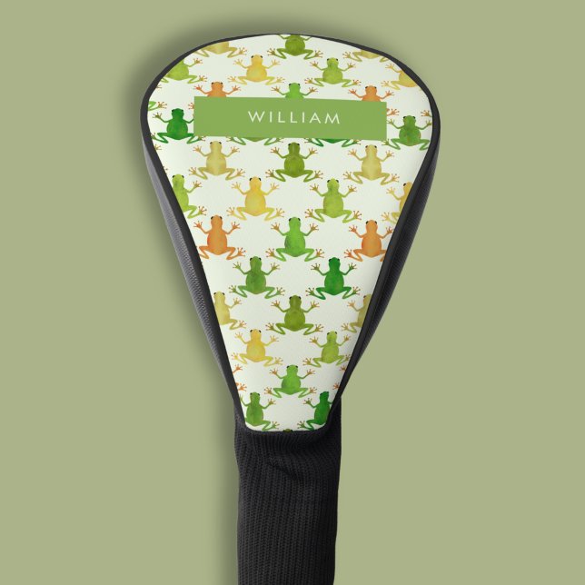 Froschmuster Golf Headcover (Frog pattern personalized golf head cover)