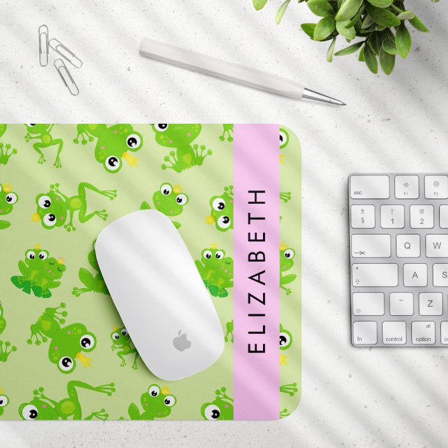 Froschmuster, grüne Frösche, Froschprinz, Ihr Name Mousepad (Von Creator hochgeladen)