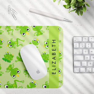 Froschmuster, grüne Frösche, Froschprinz, Ihr Name Mousepad